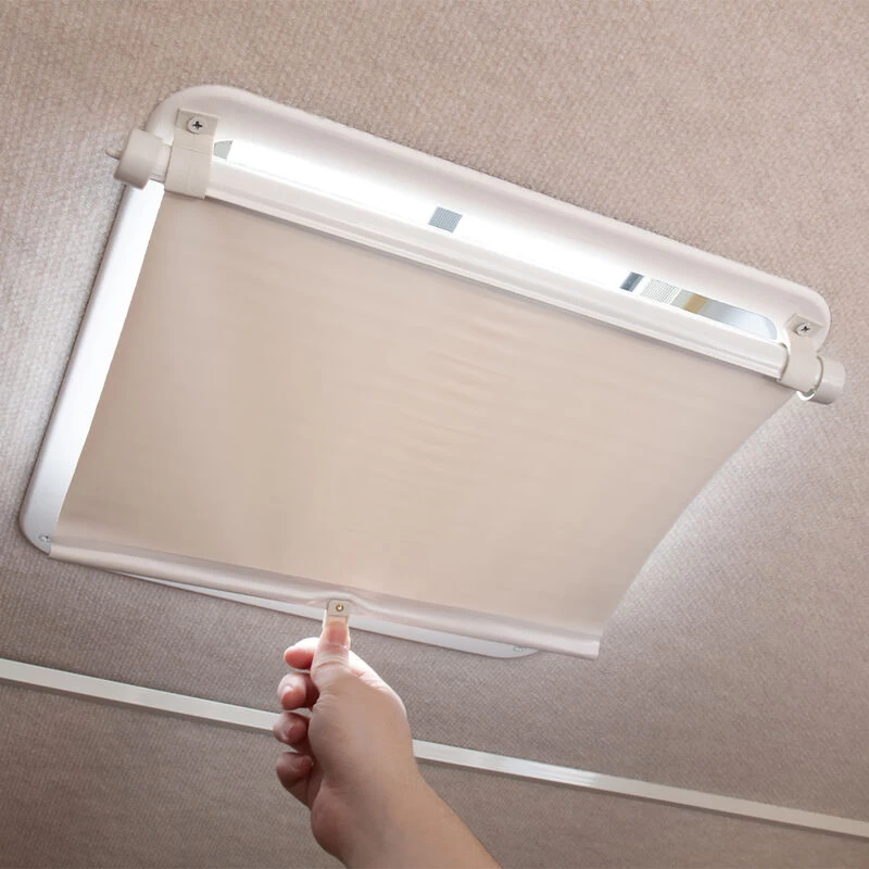 Camco Lights Out Retractable RV Vent Shade, Cream 6 Camco Lights Out Retractable RV Vent Shade, Cream - Image 4