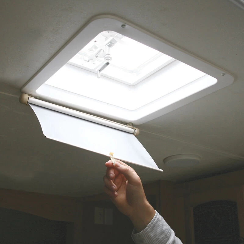 Camco Lights Out Retractable RV Vent Shade, Cream 8 Camco Lights Out Retractable RV Vent Shade, Cream - Image 6