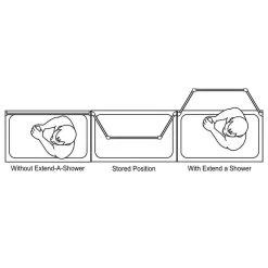 Extend-A-Shower Expanding Shower Rod, White Finish -RV Camping Store Sale 044143 3