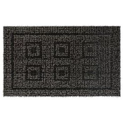 Clean Machine Greek Design Mat, 18” X 30”, Black/Gray