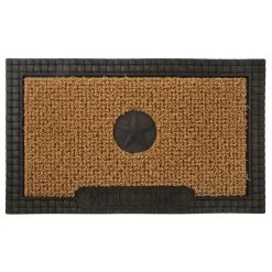 AstroTurf Star Design Patio Mat, 30'' X 18'', Black/Tan