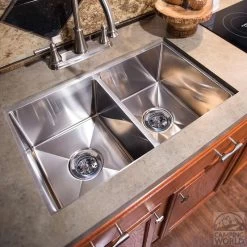 Genuine Stainless Steel Sinks, Double -RV Camping Store Sale 087728 3