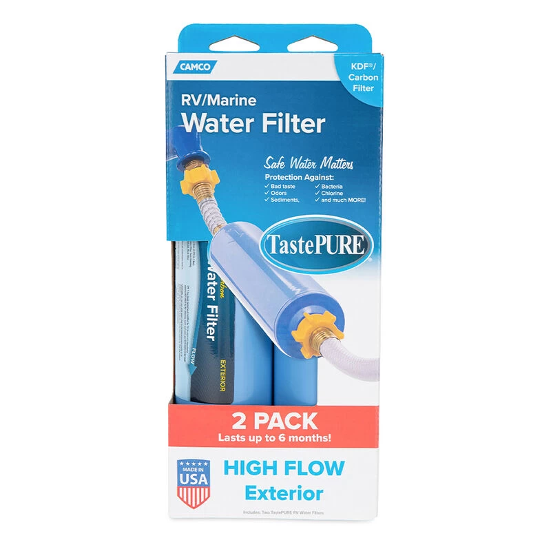 Camco TastePURE KDF/Carbon RV Water Filter, 2-Pack 6 Camco TastePURE KDF/Carbon RV Water Filter, 2-Pack - Image 4