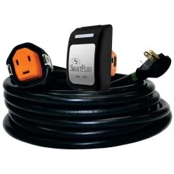 30 Amp 30' Cordset And Non-Metallic Inlet, Black/Black