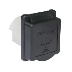 Weekender By ParkPower Electrical Inlet, 30 Amp Black Inlet