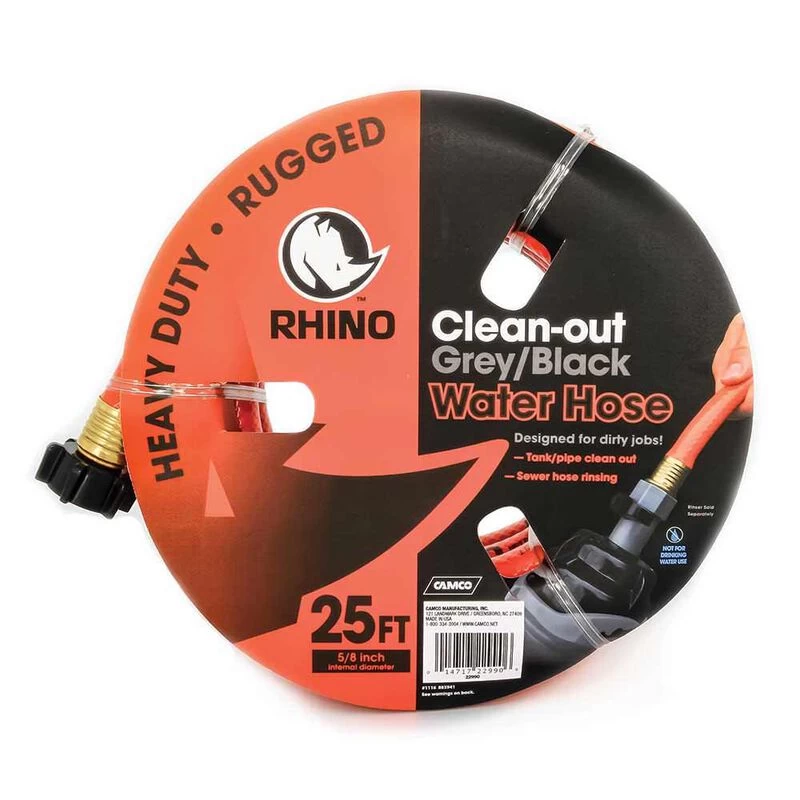 Camco RhinoFlex Black-Water Clean-Out Hose, 25' X 5/8" ID 3 Camco RhinoFlex Black-Water Clean-Out Hose, 25' X 5/8" ID