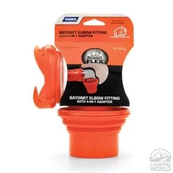 Camco RhinoFLEX Elbow & 4-in-1 Adapter With Swivel Bayonet Fitting -RV Camping Store Sale 104646 4