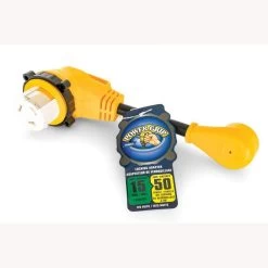 Camco Power Grip™ 12” Dogbone Locking Adapters, 15-Amp Male/50-Amp Female -RV Camping Store Sale 109134 3