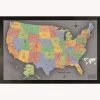 Magnetic Travel Map USA, Modern Grey, 36x24 -RV Camping Store Sale 115346 1