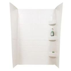 ABS Shower Walls, 24” X 40” X 66”, Parchment