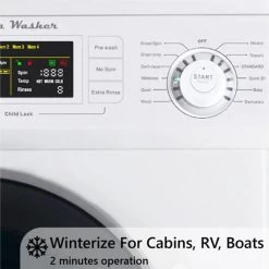 Equator Compact Stackable Washer And Dryer Set, White With EW824N Washer And ED860V Dryer -RV Camping Store Sale 117381 2