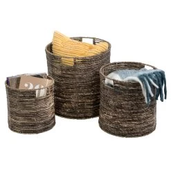 Honey Can Do Coastal Collection Nesting Geo Baskets, Set Of 3