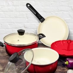 Robert Irvine 8-Piece Cookware Set, Red -RV Camping Store Sale 121069 4