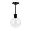 ITC Tom.E Collection Pendant Light, Matte Black, Bubble Globe, 2700K Pear Amber Bulb -RV Camping Store Sale 121198 1