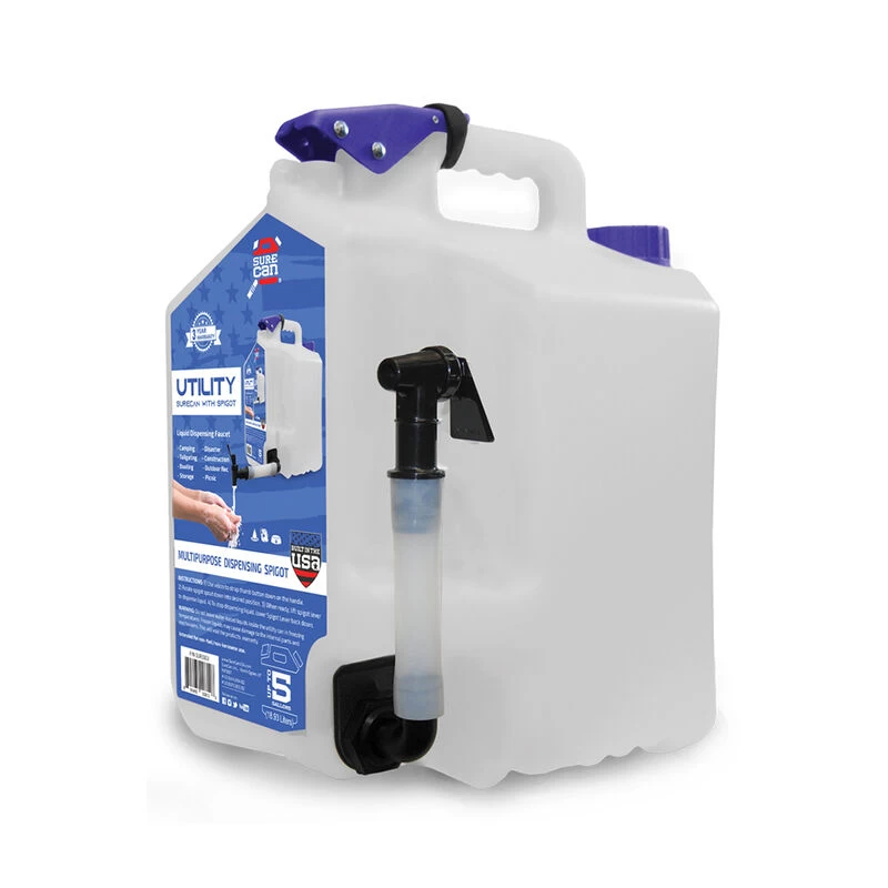 Utility SureCan With Spigot, 5 Gallons 4 Utility SureCan With Spigot, 5 Gallons - Image 2