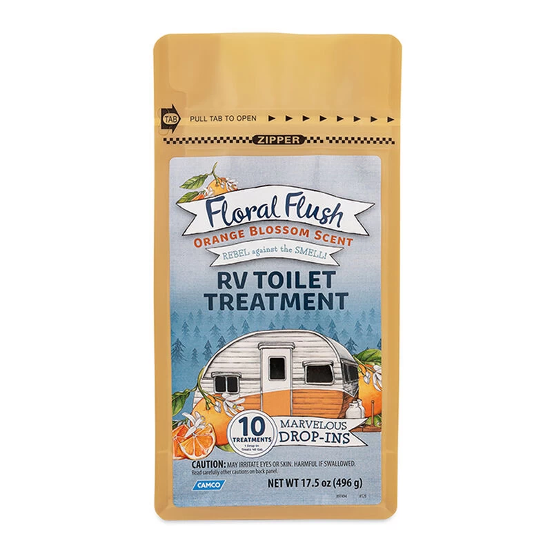 Camco Floral Flush RV Toilet Treatment Drop-Ins, Orange Blossom, 10-Pack 4 Camco Floral Flush RV Toilet Treatment Drop-Ins, Orange Blossom, 10-Pack - Image 2