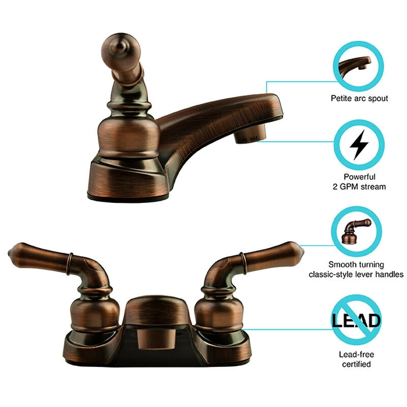 Dura Faucet Classical RV Lavatory Faucet, Oil Rubbed Bronze 7 Dura Faucet Classical RV Lavatory Faucet, Oil Rubbed Bronze - Image 5