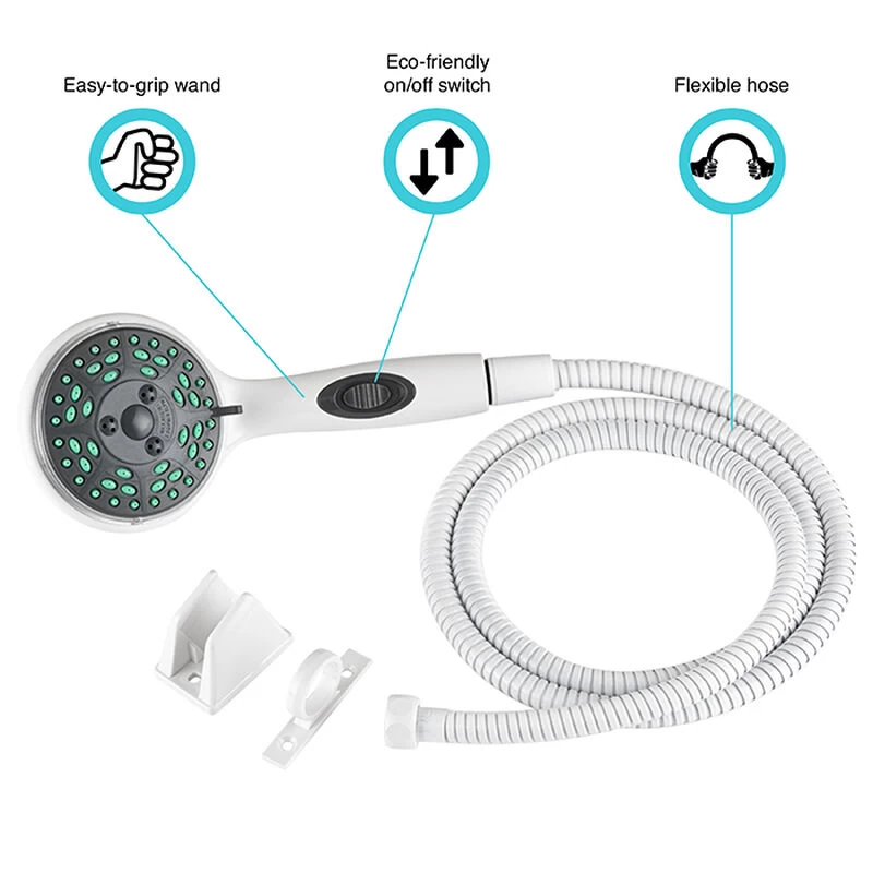 Premium RV Hand Held Shower Wand & Hose Kit, White 4 Premium RV Hand Held Shower Wand & Hose Kit, White - Image 2