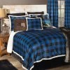 Wrangler Lumberjack Black & Blue Plaid 3-piece Sherpa Twin Bedding Set -RV Camping Store Sale 126148 1