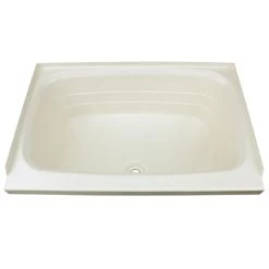 Better Bath RV Bathtub With Center Drain, 24" X 38", Parchment