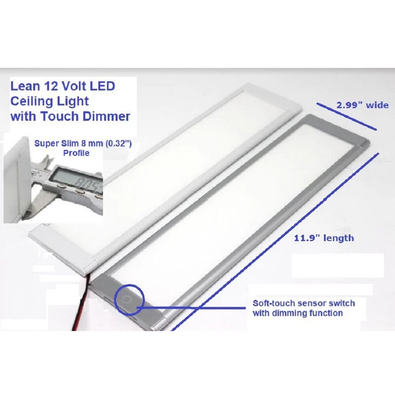 Lean 12 Volt LED Dome Super Slim Ceiling Hugger Light 8 Lean 12 Volt LED Dome Super Slim Ceiling Hugger Light - Image 6