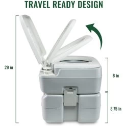 Hike Crew 5.3 Gallon Portable Travel Toilet For Camping And Hiking -RV Camping Store Sale 131065 3