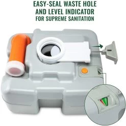 Hike Crew 5.3 Gallon Portable Travel Toilet For Camping And Hiking -RV Camping Store Sale 131065 6