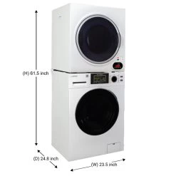 Equator Stackable 835 Super Washer And ED 852 Compact Short Dryer Set, White 11 Equator Stackable 835 Super Washer And ED 852 Compact Short Dryer Set, White -RV Camping Store Sale 131931 2