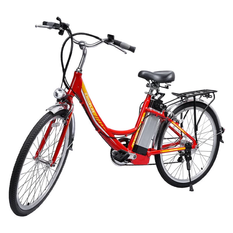 IDeaPlay 24" Electric Bike, 250W, Red 3 IDeaPlay 24" Electric Bike, 250W, Red