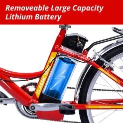 IDeaPlay 26" Electric Bike, 250W, Red -RV Camping Store Sale 133358 4