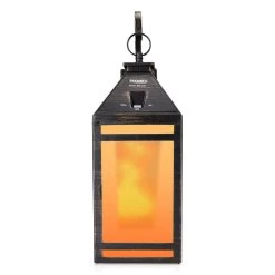 Techko Solar Portable Hanging Lantern With Hanger, Flame Or Still Light