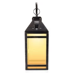 Techko Solar Portable Hanging Lantern With Hanger, Clear Panel, Amber Or White Light