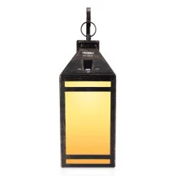 Techko Solar Portable Hanging Lantern With Hanger, Frost Panel, Amber Or White Light
