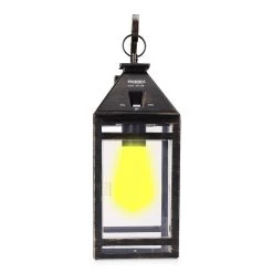 Techko Solar LED Portable Hanging Lantern With Hanger, Amber Or White Light