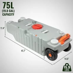 Hike Crew RV Black Water Waste Tank, 19.8 Gallons -RV Camping Store Sale 133612 5