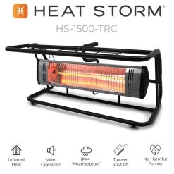 Tradesman 1500-Watt Electric Outdoor Infrared Quartz Portable Space Heater With Roll Cage And Wall/Ceiling Mount -RV Camping Store Sale 134904 6