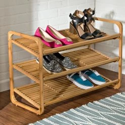 Honey-Can-Do 3-Shelf Bamboo Shoe Rack