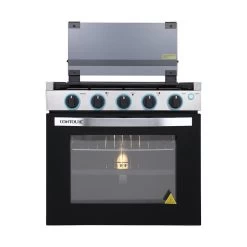 CONTOURE 21" 3-Burner Drop-In Gas Range, Black With Stainless Steel Accents -RV Camping Store Sale 137708 2