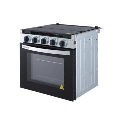 CONTOURE 21" 3-Burner Drop-In Gas Range, Black With Stainless Steel Accents -RV Camping Store Sale 137708 3