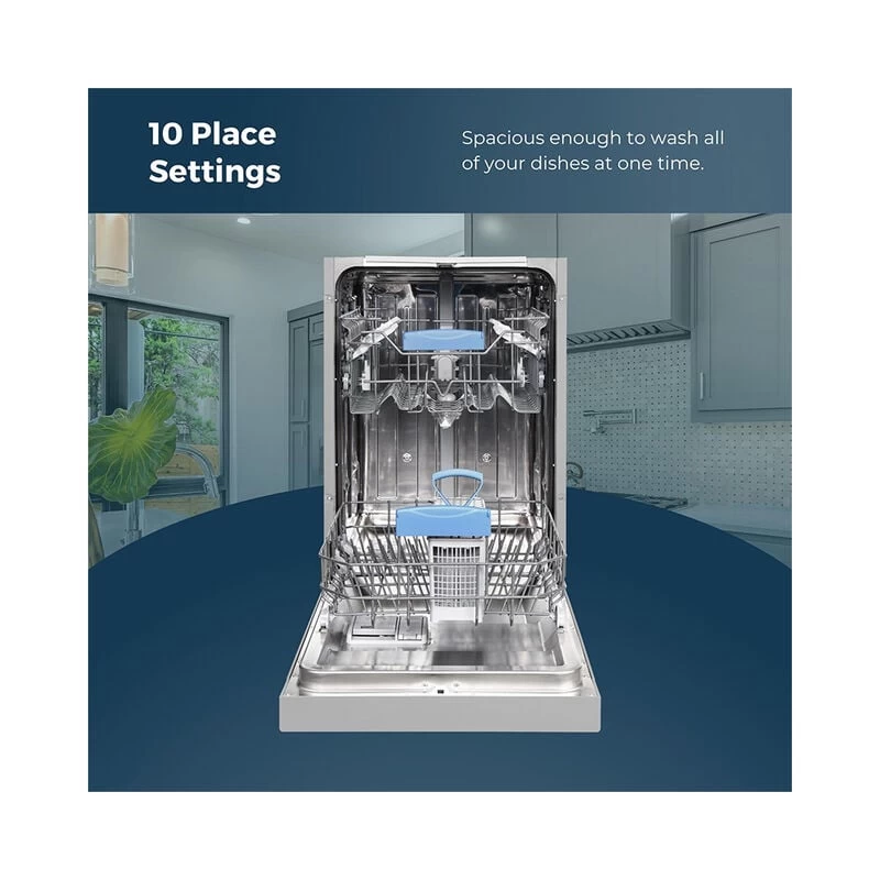 Equator 18" Built-In Dishwasher, 10 Place Settings, Sanitize, 8 Wash Cycles, Stainless 4 Equator 18" Built-In Dishwasher, 10 Place Settings, Sanitize, 8 Wash Cycles, Stainless - Image 2