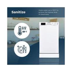 Equator 18" Built-In Dishwasher, 10 Place Settings, Sanitize, 8 Wash Cycles, Stainless 19 Equator 18" Built-In Dishwasher, 10 Place Settings, Sanitize, 8 Wash Cycles, Stainless -RV Camping Store Sale 138283 11