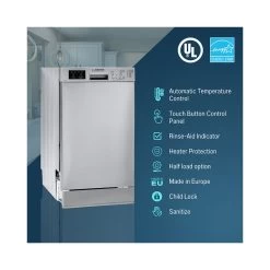 Equator 18" Built-In Dishwasher, 10 Place Settings, Sanitize, 8 Wash Cycles, Stainless 23 Equator 18" Built-In Dishwasher, 10 Place Settings, Sanitize, 8 Wash Cycles, Stainless -RV Camping Store Sale 138283 15