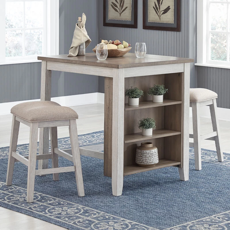 Skempton Counter Height Bookshelf Dining Table And Bar Stools (Set Of 3) 4 Skempton Counter Height Bookshelf Dining Table And Bar Stools (Set Of 3) - Image 2