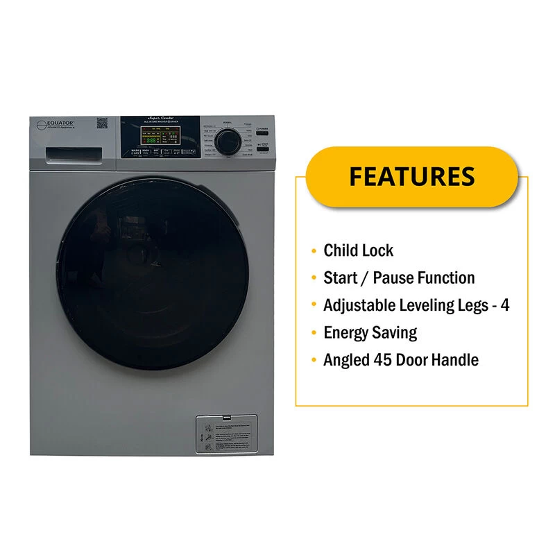 Equator 15-lb. All-in-One Combo Washer Dryer, Silver 18 Equator 15-lb. All-in-One Combo Washer Dryer, Silver - Image 16