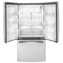 G.E. Energy Star 18.6 Cu.ft. 120V Counter-Depth Refrigerator, French Doors, Stainless Steel -RV Camping Store Sale 140955 3