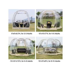 Alvantor Clear Pop-Up Bubble Tent, 15' X 15' -RV Camping Store Sale 365335 4