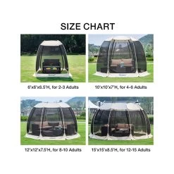 Leedor Pop-Up Screen House Tent, 6' X 6', Beige -RV Camping Store Sale 365336 5