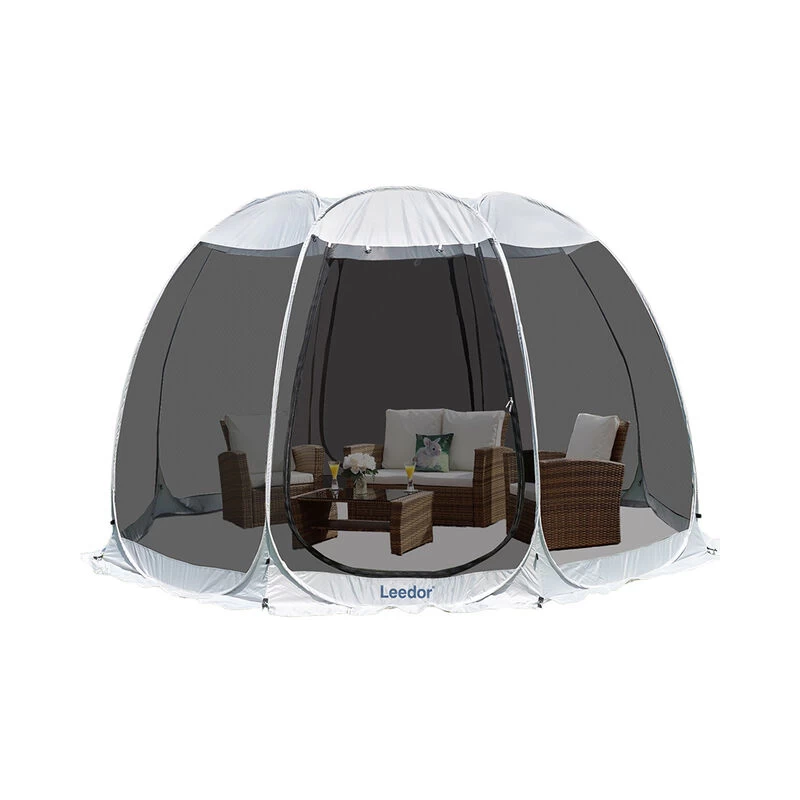 Leedor Pop-Up Screen House Tent, 12' X 12', Gray 4 Leedor Pop-Up Screen House Tent, 12' X 12', Gray - Image 2