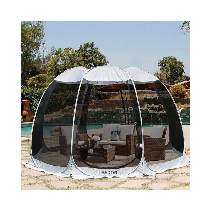 Leedor Pop-Up Screen House Tent, 12' X 12', Gray 8 Leedor Pop-Up Screen House Tent, 12' X 12', Gray - Image 6