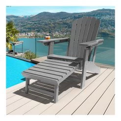 Upland Adjustable Adirondack Chair With Built-In Ottoman -RV Camping Store Sale 365432 grey 8